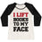 Virgin Teez  Baseball Tee Women's Tri-Blend Baseball Tee / small / Oatmeal / Black I LIFT BOOKS TO MY FACE WOMEN'S TRI-BLEND BASEBALL TEE