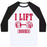 Virgin Teez  Baseball Tee Unisex Classic Baseball Tee / x-small / White/Black I LIFT BOOKS UNISEX CLASSIC BASEBALL TEE