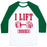 Virgin Teez  Baseball Tee Unisex Classic Baseball Tee / x-small / White/Dark Green I LIFT BOOKS UNISEX CLASSIC BASEBALL TEE