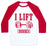 Virgin Teez  Baseball Tee Unisex Classic Baseball Tee / x-small / White/Red I LIFT BOOKS UNISEX CLASSIC BASEBALL TEE