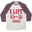 Virgin Teez  Baseball Tee Unisex Tri-Blend Baseball Tee / small / Oatmeal / Maroon I LIFT BOOKS UNISEX TRI-BLEND BASEBALL TEE