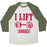 Virgin Teez  Baseball Tee Unisex Tri-Blend Baseball Tee / small / Oatmeal / Moss I LIFT BOOKS UNISEX TRI-BLEND BASEBALL TEE