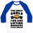 Virgin Teez  Baseball Tee Unisex Classic Baseball Tee / x-small / White/Blue I LIFT BURGERS UNISEX CLASSIC BASEBALL TEE