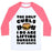 Virgin Teez  Baseball Tee Unisex Classic Baseball Tee / x-small / White/Neon Pink I LIFT BURGERS UNISEX CLASSIC BASEBALL TEE