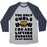 Virgin Teez  Baseball Tee Unisex Tri-Blend Baseball Tee / small / Athletic Gray / Navy I LIFT BURGERS UNISEX TRI-BLEND BASEBALL TEE
