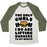 Virgin Teez  Baseball Tee Unisex Tri-Blend Baseball Tee / small / Oatmeal / Moss I LIFT BURGERS UNISEX TRI-BLEND BASEBALL TEE