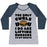 Virgin Teez  Baseball Tee Women's Tri-Blend Baseball Tee / small / Athletic Gray / Navy I LIFT BURGERS WOMEN'S TRI-BLEND BASEBALL TEE