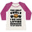 Virgin Teez  Baseball Tee Women's Tri-Blend Baseball Tee / small / Oatmeal / Berry I LIFT BURGERS WOMEN'S TRI-BLEND BASEBALL TEE