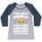 Virgin Teez  Baseball Tee Women's Tri-Blend Baseball Tee / small / Athletic Gray / Navy I LIFT BURGERS WOMEN'S TRI-BLEND BASEBALL TEE