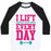 Virgin Teez  Baseball Tee Unisex Classic Baseball Tee / x-small / White/Black I LIFT EVERY DAY UNISEX CLASSIC BASEBALL TEE