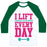 Virgin Teez  Baseball Tee Unisex Classic Baseball Tee / x-small / White/Dark Green I LIFT EVERY DAY UNISEX CLASSIC BASEBALL TEE