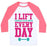 Virgin Teez  Baseball Tee Unisex Classic Baseball Tee / x-small / White/Neon Pink I LIFT EVERY DAY UNISEX CLASSIC BASEBALL TEE