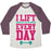 Virgin Teez  Baseball Tee Unisex Tri-Blend Baseball Tee / small / Oatmeal / Maroon I LIFT EVERY DAY UNISEX TRI-BLEND BASEBALL TEE
