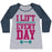 Virgin Teez  Baseball Tee Women's Tri-Blend Baseball Tee / small / Athletic Gray / Navy I LIFT EVERY DAY WOMEN'S TRI-BLEND BASEBALL TEE
