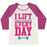 Virgin Teez  Baseball Tee Women's Tri-Blend Baseball Tee / small / Oatmeal / Berry I LIFT EVERY DAY WOMEN'S TRI-BLEND BASEBALL TEE
