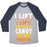 Virgin Teez  Baseball Tee Unisex Tri-Blend Baseball Tee / small / Athletic Gray / Navy I LIFT (HALLOWEEN CANDY TO MY MOUTH) UNISEX TRI-BLEND BASEBALL TEE