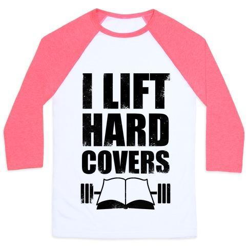 Virgin Teez  Baseball Tee Unisex Classic Baseball Tee / x-small / White/Neon Pink I LIFT HARD COVERS UNISEX CLASSIC BASEBALL TEE
