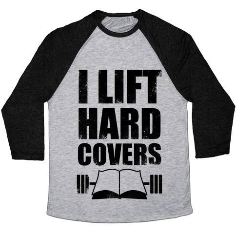 Virgin Teez  Baseball Tee Unisex Tri-Blend Baseball Tee / small / Athletic Gray / Black I LIFT HARD COVERS UNISEX TRI-BLEND BASEBALL TEE