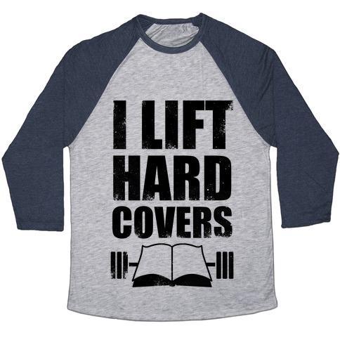 Virgin Teez  Baseball Tee Unisex Tri-Blend Baseball Tee / small / Athletic Gray / Navy I LIFT HARD COVERS UNISEX TRI-BLEND BASEBALL TEE