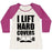 Virgin Teez  Baseball Tee Women's Tri-Blend Baseball Tee / small / Oatmeal / Berry I LIFT HARD COVERS WOMEN'S TRI-BLEND BASEBALL TEE