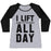 Virgin Teez  Baseball Tee Women's Tri-Blend Baseball Tee / small / Athletic Gray / Black I LIFT (HARRY POTTER BOOKS) ALL DAY WOMEN'S TRI-BLEND BASEBALL TEE