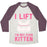 Virgin Teez  Baseball Tee Unisex Tri-Blend Baseball Tee / small / Oatmeal / Maroon I LIFT. I'M NOT EVEN KITTEN UNISEX TRI-BLEND BASEBALL TEE