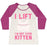 Virgin Teez  Baseball Tee Women's Tri-Blend Baseball Tee / small / Oatmeal / Berry I LIFT. I'M NOT EVEN KITTEN WOMEN'S TRI-BLEND BASEBALL TEE