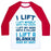 Virgin Teez  Baseball Tee Unisex Classic Baseball Tee / x-small / White/Red I LIFT (MYSELF ONTO THE COUCH FOR A NAP) UNISEX CLASSIC BASEBALL TEE