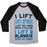Virgin Teez  Baseball Tee Unisex Tri-Blend Baseball Tee / small / Athletic Gray / Black I LIFT (MYSELF ONTO THE COUCH FOR A NAP) UNISEX TRI-BLEND BASEBALL TEE