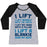 Virgin Teez  Baseball Tee Women's Tri-Blend Baseball Tee / small / Athletic Gray / Black I LIFT (MYSELF ONTO THE COUCH FOR A NAP) WOMEN'S TRI-BLEND BASEBALL TEE