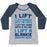 Virgin Teez  Baseball Tee Women's Tri-Blend Baseball Tee / small / Athletic Gray / Navy I LIFT (MYSELF ONTO THE COUCH FOR A NAP) WOMEN'S TRI-BLEND BASEBALL TEE
