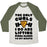 Virgin Teez  Baseball Tee Unisex Tri-Blend Baseball Tee / small / Oatmeal / Moss I LIFT PIZZA UNISEX TRI-BLEND BASEBALL TEE