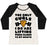 Virgin Teez  Baseball Tee Women's Tri-Blend Baseball Tee / small / Oatmeal / Black I LIFT PIZZA WOMEN'S TRI-BLEND BASEBALL TEE