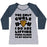 Virgin Teez  Baseball Tee Women's Tri-Blend Baseball Tee / small / Athletic Gray / Navy I LIFT PIZZA WOMEN'S TRI-BLEND BASEBALL TEE