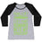 Virgin Teez  Baseball Tee Women's Tri-Blend Baseball Tee / small / Athletic Gray / Black I LIFT PUNY HUMANS INTO MY SPACESHIP WOMEN'S TRI-BLEND BASEBALL TEE