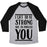 Virgin Teez  Baseball Tee Unisex Tri-Blend Baseball Tee / small / Athletic Gray / Black I LIFT TO BE STRONG NOT TO IMPRESS YOU UNISEX TRI-BLEND BASEBALL TEE