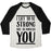Virgin Teez  Baseball Tee Unisex Tri-Blend Baseball Tee / small / Oatmeal / Black I LIFT TO BE STRONG NOT TO IMPRESS YOU UNISEX TRI-BLEND BASEBALL TEE