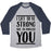 Virgin Teez  Baseball Tee Unisex Tri-Blend Baseball Tee / small / Athletic Gray / Navy I LIFT TO BE STRONG NOT TO IMPRESS YOU UNISEX TRI-BLEND BASEBALL TEE