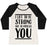 Virgin Teez  Baseball Tee Women's Tri-Blend Baseball Tee / small / Oatmeal / Black I LIFT TO BE STRONG NOT TO IMPRESS YOU WOMEN'S TRI-BLEND BASEBALL TEE