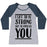 Virgin Teez  Baseball Tee Women's Tri-Blend Baseball Tee / small / Athletic Gray / Navy I LIFT TO BE STRONG NOT TO IMPRESS YOU WOMEN'S TRI-BLEND BASEBALL TEE