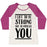 Virgin Teez  Baseball Tee Women's Tri-Blend Baseball Tee / small / Oatmeal / Berry I LIFT TO BE STRONG NOT TO IMPRESS YOU WOMEN'S TRI-BLEND BASEBALL TEE