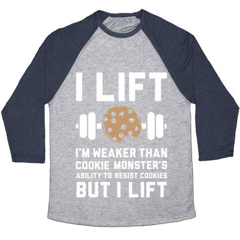 Virgin Teez  Baseball Tee Unisex Tri-Blend Baseball Tee / small / Athletic Gray / Navy I LIFT UNISEX TRI-BLEND BASEBALL TEE