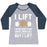 Virgin Teez  Baseball Tee Women's Tri-Blend Baseball Tee / small / Athletic Gray / Navy I LIFT WOMEN'S TRI-BLEND BASEBALL TEE