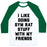 Virgin Teez  Baseball Tee Unisex Classic Baseball Tee / x-small / White/Dark Green I LIKE DOING GYM RAT STUFF WITH MY FRIENDS UNISEX CLASSIC BASEBALL TEE