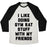 Virgin Teez  Baseball Tee Unisex Tri-Blend Baseball Tee / small / Oatmeal / Black I LIKE DOING GYM RAT STUFF WITH MY FRIENDS UNISEX TRI-BLEND BASEBALL TEE