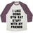 Virgin Teez  Baseball Tee Unisex Tri-Blend Baseball Tee / small / Oatmeal / Maroon I LIKE DOING GYM RAT STUFF WITH MY FRIENDS UNISEX TRI-BLEND BASEBALL TEE