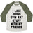 Virgin Teez  Baseball Tee Unisex Tri-Blend Baseball Tee / small / Oatmeal / Moss I LIKE DOING GYM RAT STUFF WITH MY FRIENDS UNISEX TRI-BLEND BASEBALL TEE