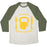 Virgin Teez  Baseball Tee Unisex Tri-Blend Baseball Tee / small / Oatmeal / Moss I LIKE EXERCISING BECAUSE I LOVE EATING UNISEX TRI-BLEND BASEBALL TEE