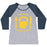Virgin Teez  Baseball Tee Women's Tri-Blend Baseball Tee / small / Athletic Gray / Navy I LIKE EXERCISING BECAUSE I LOVE EATING WOMEN'S TRI-BLEND BASEBALL TEE