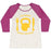 Virgin Teez  Baseball Tee Women's Tri-Blend Baseball Tee / small / Oatmeal / Berry I LIKE EXERCISING BECAUSE I LOVE EATING WOMEN'S TRI-BLEND BASEBALL TEE